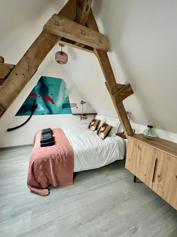 Bed and Breakfast Les Bobos à la ferme La Madelaine-sous-Montreuil Esterno foto